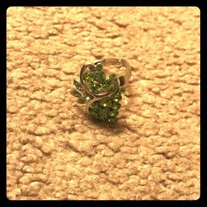 Banana Republic Colored Crystal Leaves Ladies Ring